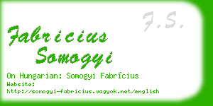 fabricius somogyi business card