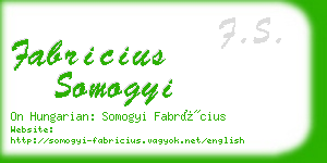 fabricius somogyi business card
